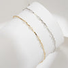 Wholesale Jewelry Simple Style Geometric 925 Sterling Silver 14K Gold Plated White Gold Plated Polishing Anklet