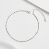 Wholesale Jewelry Simple Style Geometric 925 Sterling Silver 14K Gold Plated White Gold Plated Polishing Anklet