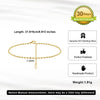 Wholesale Jewelry Simple Style Geometric 925 Sterling Silver 14K Gold Plated White Gold Plated Polishing Anklet