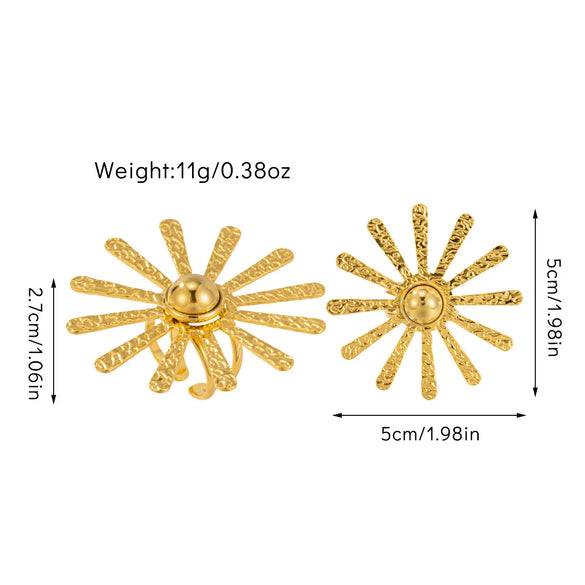 Simple Style Geometric Titanium Steel Open Rings In Bulk