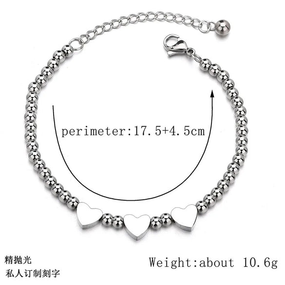 Simple Style Geometric Titanium Steel Plating Unisex Bracelets Men Chain Bracelets