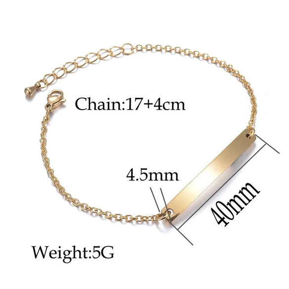 Simple Style Geometric Titanium Steel Plating Unisex Bracelets Men Chain Bracelets