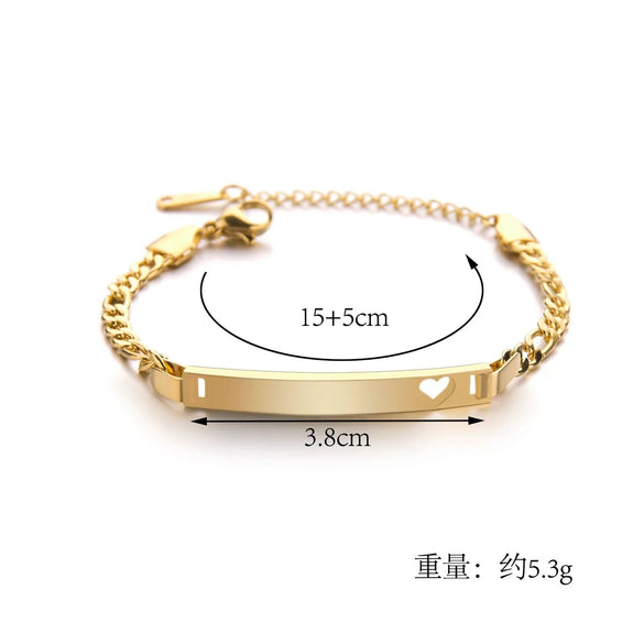 Simple Style Geometric Titanium Steel Plating Unisex Bracelets Men Chain Bracelets