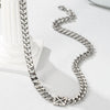 Simple Style Geometric Titanium Steel Polishing Men'S Necklace