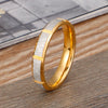 Simple Style Geometric Titanium Steel Rings