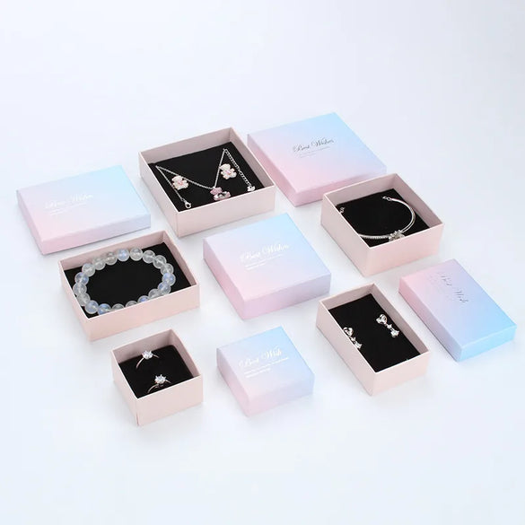 Simple Style Gradient Color Jewelry Boxes
