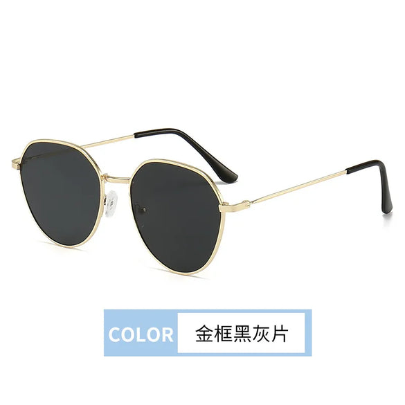 Simple Style Gradient Color Solid Color Pc Oval Frame Full Frame Women'S Sunglasses