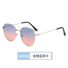 Simple Style Gradient Color Solid Color Pc Oval Frame Full Frame Women'S Sunglasses