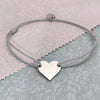 Simple Style Customization Laser Engraving Heart Shape 304 Stainless Steel Rope Woven Chain String Bracelets Wholesale