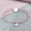 Simple Style Customization Laser Engraving Heart Shape 304 Stainless Steel Rope Woven Chain String Bracelets Wholesale