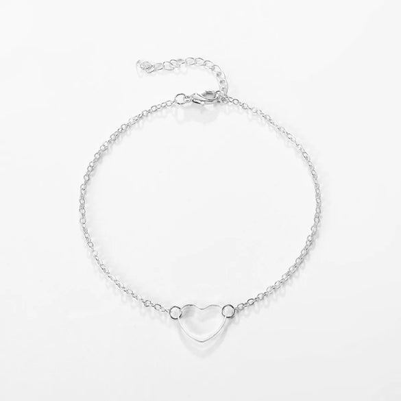 Simple Style Heart Shape Alloy Women's Bracelets