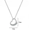 Simple Style Heart Shape Copper Inlay Zircon Pendant Necklace