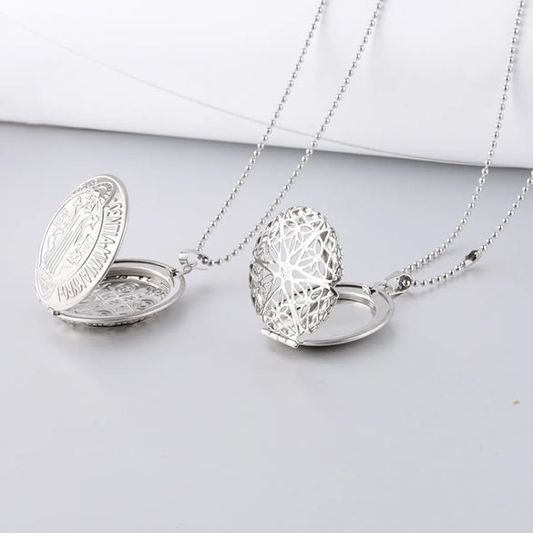 Simple Style Heart Shape Flower Rectangle Titanium Steel Polishing Plating Pendant Necklace