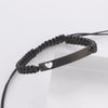 Simple Style Customization Laser Engraving Heart Shape Rectangle Titanium Steel 18K Gold Plated Titanium Steel Bracelets In Bulk