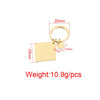 Simple Style Customization Laser Engraving Heart Shape Rhombus Stainless Steel Polishing Plating 18K Gold Plated Keychain