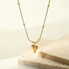 Simple Style Heart Shape Stainless Steel Plating 18k Gold Plated Bracelets Necklace