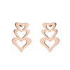 Simple Style Heart Shape Stainless Steel Plating Ear Studs 1 Pair