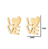 Simple Style Heart Shape Stainless Steel Plating Ear Studs 1 Pair