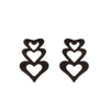 Simple Style Heart Shape Stainless Steel Plating Ear Studs 1 Pair