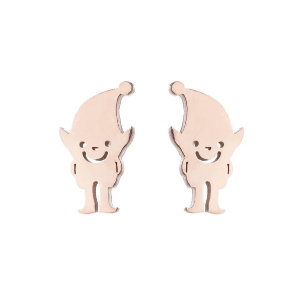 Simple Style Heart Shape Stainless Steel Plating Ear Studs 1 Pair