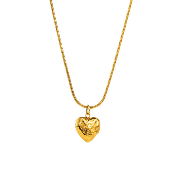 Simple Style Heart Shape Stainless Steel Plating Pendant Necklace