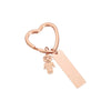 Simple Style Customization Laser Engraving Heart Shape Stainless Steel Unisex Bag Pendant Keychain