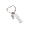 Simple Style Customization Laser Engraving Heart Shape Stainless Steel Unisex Bag Pendant Keychain
