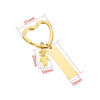 Simple Style Customization Laser Engraving Heart Shape Stainless Steel Unisex Bag Pendant Keychain