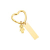 Simple Style Customization Laser Engraving Heart Shape Stainless Steel Unisex Bag Pendant Keychain
