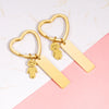 Simple Style Customization Laser Engraving Heart Shape Stainless Steel Unisex Bag Pendant Keychain