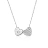 Simple Style Heart Shape Sterling Silver Plating Inlay Zircon Pendant Necklace