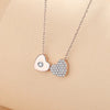 Simple Style Heart Shape Sterling Silver Plating Inlay Zircon Pendant Necklace