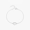 Simple Style Heart Shape Sterling Silver Plating Silver Plated Bracelets