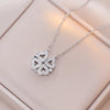 Simple Style Heart Shape Titanium Steel Inlay Rhinestones Women'S Pendant Necklace