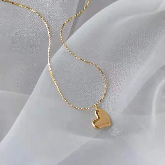 Simple Style Heart Shape Stainless Steel Plating Pendant Necklace 1 Piece