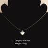 Wholesale Jewelry Simple Style Customization Laser Engraving Heart Shape Titanium Steel Plating Pendant Necklace Woven Chain