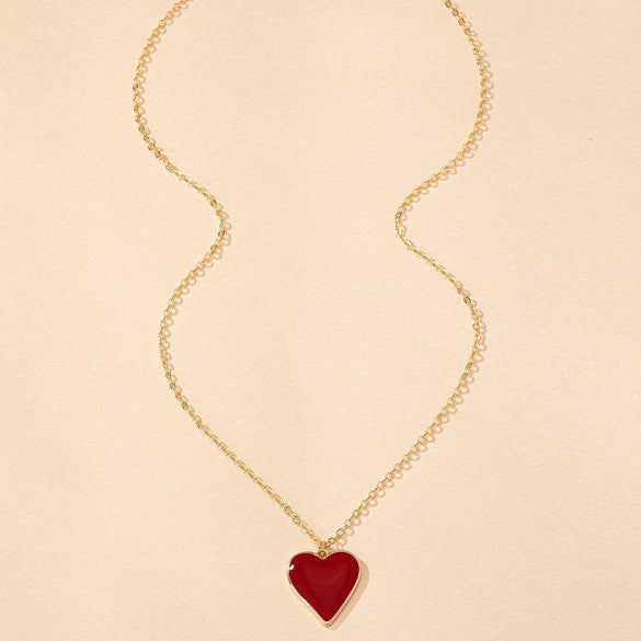 Simple Style Heart Shape Zinc Alloy Unisex Pendant Necklace