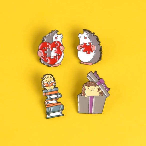Simple Style Hedgehog Alloy Enamel Unisex Brooches