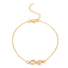Simple Style Infinity Artificial Gemstones Alloy Wholesale Anklet