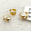 Simple Style Irregular Copper Gold Plated Open Rings In Bulk