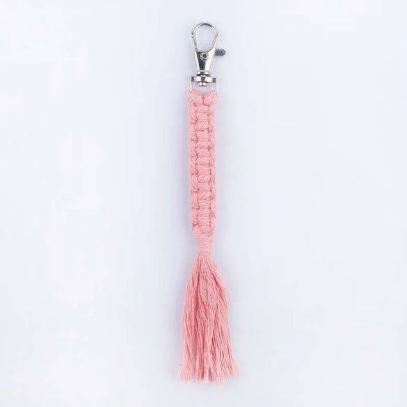 Simple Style Korean Style Solid Color Cotton Unisex Bag Pendant Keychain