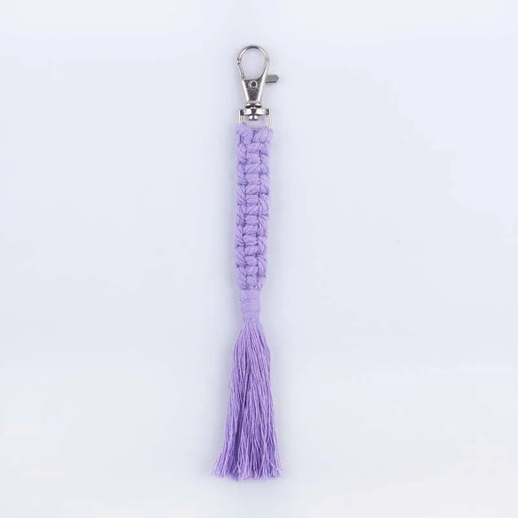 Simple Style Korean Style Solid Color Cotton Unisex Bag Pendant Keychain