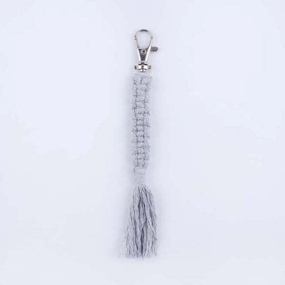 Simple Style Korean Style Solid Color Cotton Unisex Bag Pendant Keychain