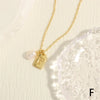 Simple Style Letter Copper Plating 18k Gold Plated Pendant Necklace