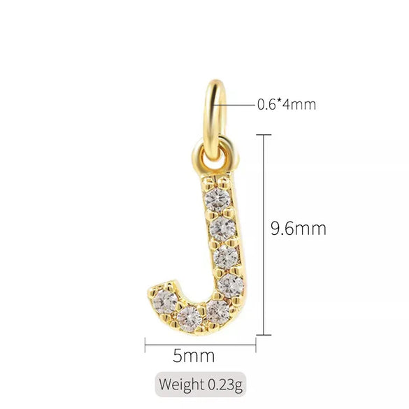 Simple Style Letter Copper Plating Inlay Zircon Charms Jewelry Accessories