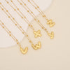 Simple Style Letter Stainless Steel Copper Plating Pendant Necklace