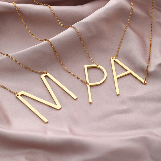 Simple Style Letter Stainless Steel Stainless Steel Plating Necklace