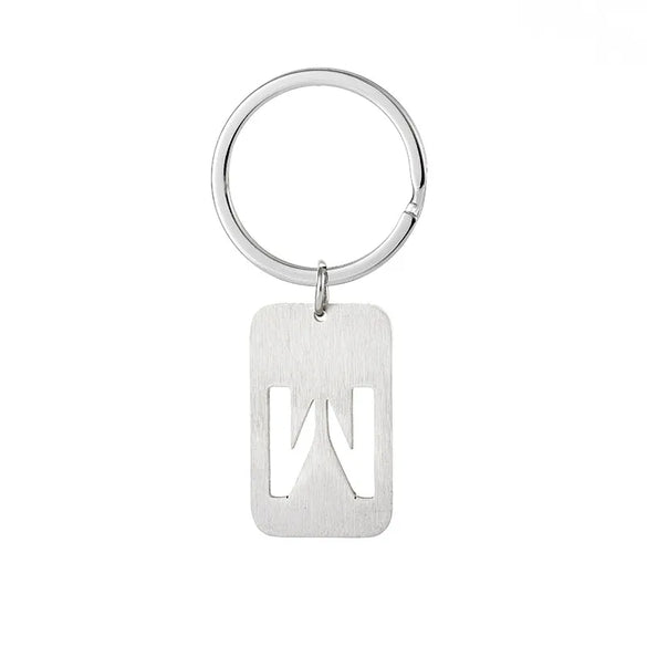 Simple Style Letter Stainless Steel Unisex Bag Pendant Keychain