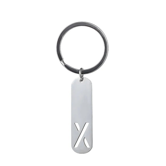Simple Style Letter Customization Laser Engraving Stainless Steel Unisex Bag Pendant Keychain