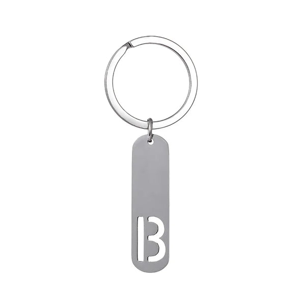 Simple Style Letter Customization Laser Engraving Stainless Steel Unisex Bag Pendant Keychain